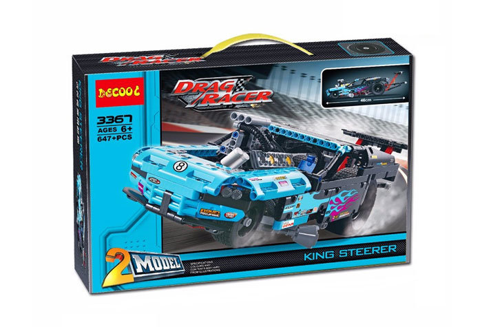 Конструктор Decool аналог LEGO 42050 Драгстер