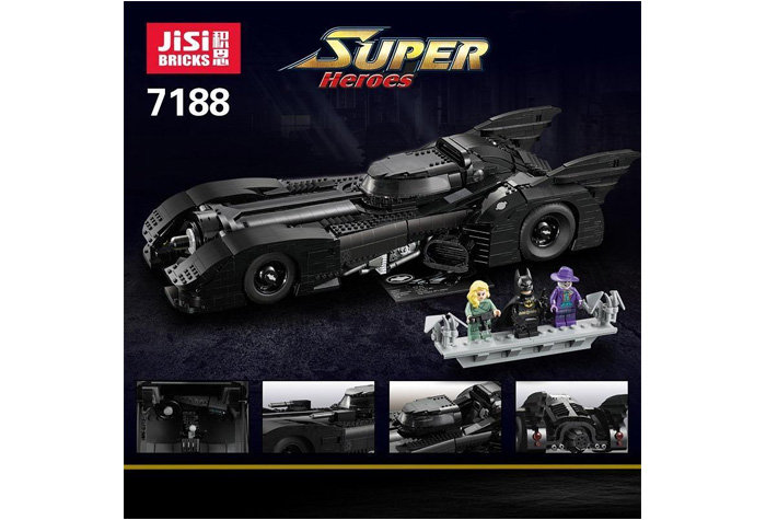 Конструктор JiSi Bricks (Decool) аналог Lego 76139 DC Super Heroes 1989 Batmobile
