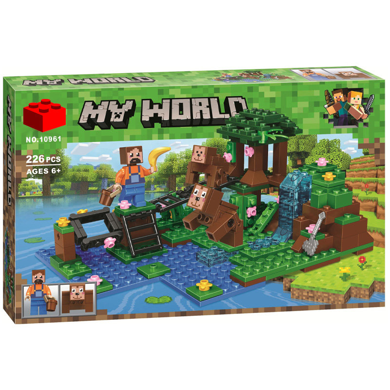 Конструктор BELA аналог Lego Minecraft Дрессировка обезьян
