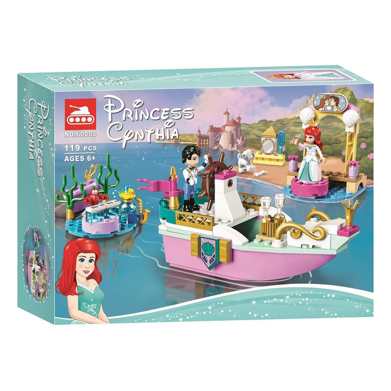 Конструктор аналог Lego Disney Princess 43191 Праздничный корабль Ариэль