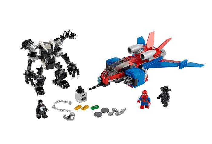 Конструктор LARI аналог LEGO 76150 Реактивный самолёт Человека-Паука против Робота Венома