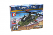 Конструктор Sembo Block Военный трансформер 6 в 1: Вертолёт разведки