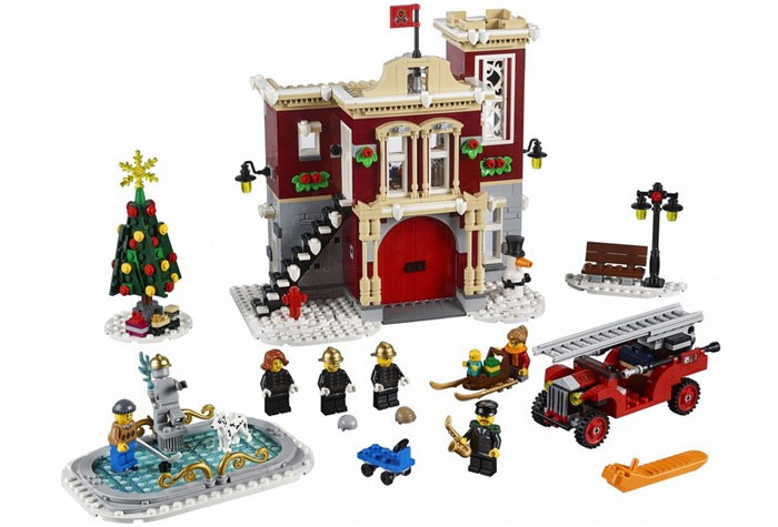 Конструктор BELA аналог LEGO 10263 Пожарная часть в зимней деревне