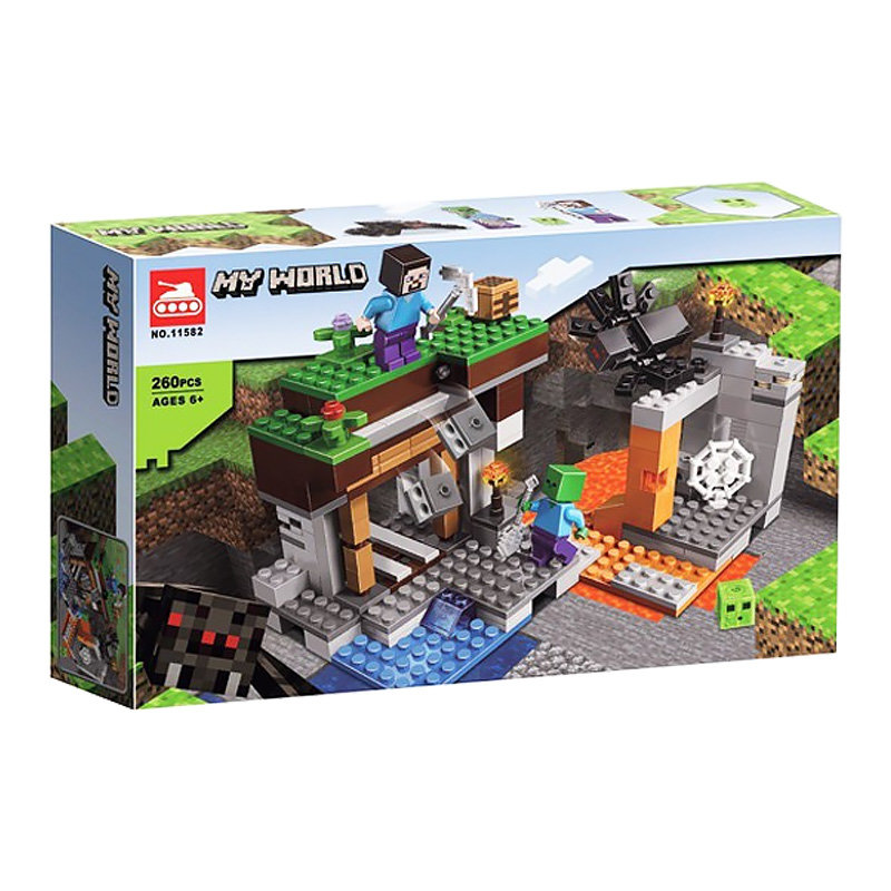Конструктор LARI аналог Lego Minecraft 21166 Заброшенная шахта