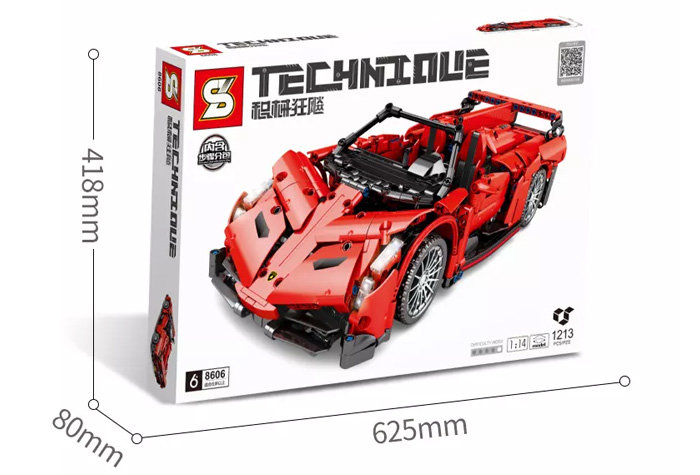 Конструктор Sembo Block (SY) Спорткар Lamborghini Veneno Roadster (масштаб 1:14)