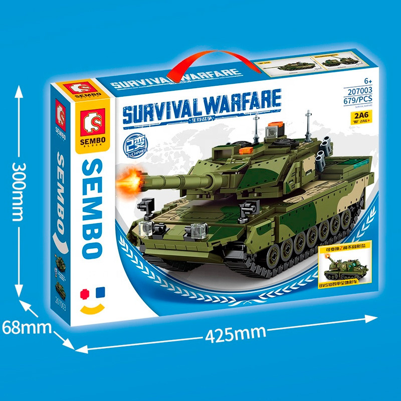 Конструктор Sembo Block Танк Leopard 2A6 (2 в 1)