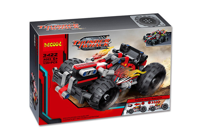 Конструктор Decool аналог LEGO 42073 Красный гоночный автомобиль