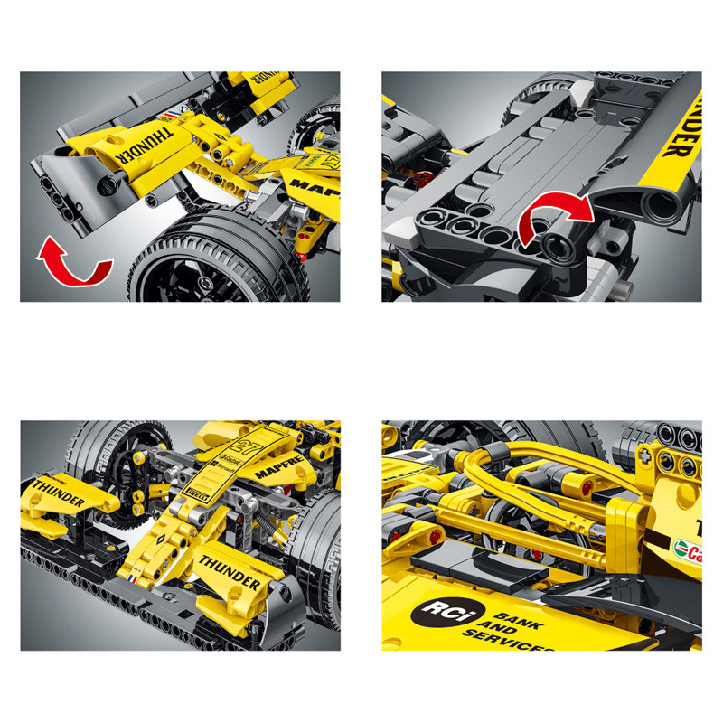 Конструктор MORK Гоночный болид F1 Yellow Equation Racing