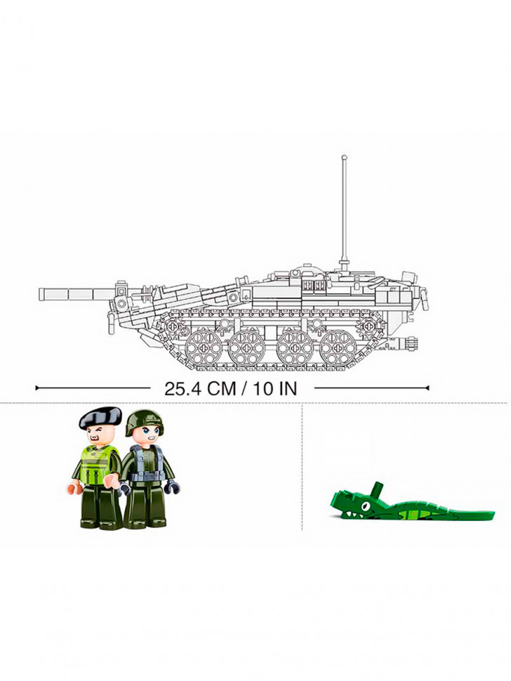 Конструктор Sluban Основной боевой танк Stridsvagn 103 (STRV103)