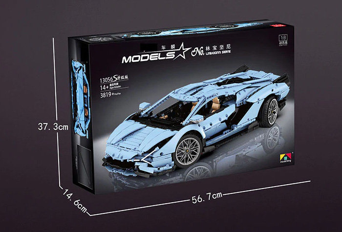 Конструктор Mould King Спорткар Lamborghini Sian FKP 37 (голубой) Manual Version