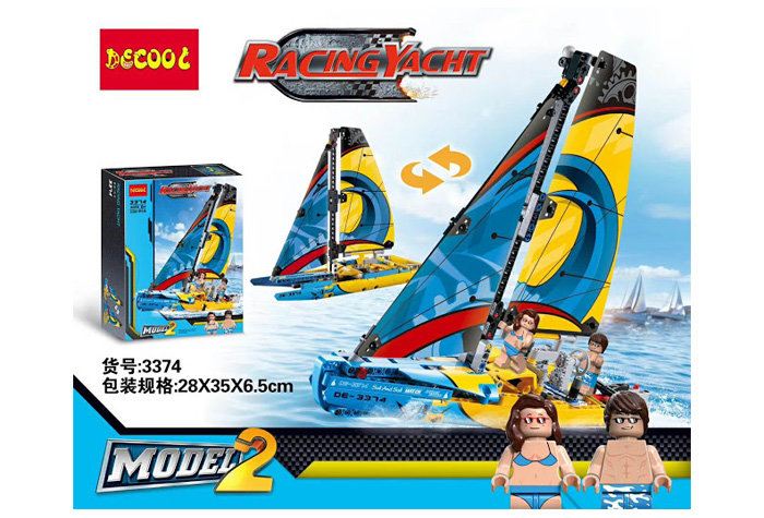 Конструктор Decool аналог LEGO 42074 Гоночная яхта