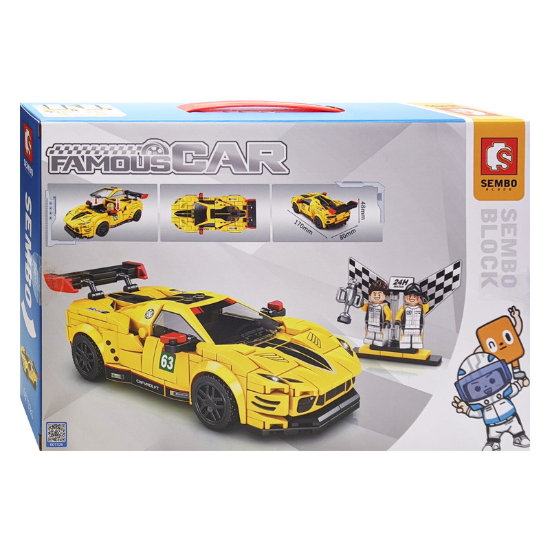 Конструктор Sembo Block Спорткар Chevrolet C8R