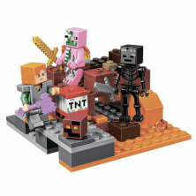Конструктор BELA аналог Lego Minecraft 21139 Бой в Подземелье