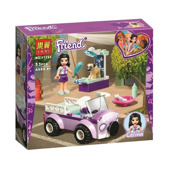 Конструктор Lari аналог Lego Friends 41360 Передвижная ветклиника Эммы