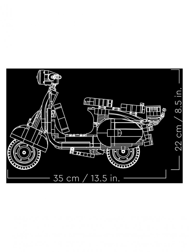 Конструктор Icons 10298/96800 Скутер Vespa 125 Мотороллер