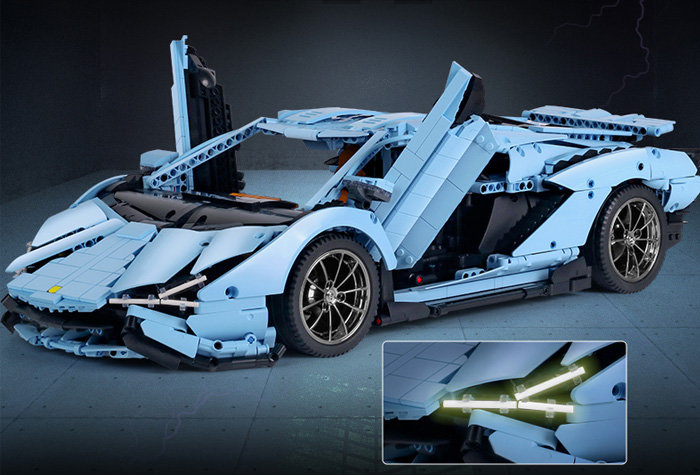 Конструктор Mould King Спорткар Lamborghini Sian FKP 37 (голубой) Manual Version