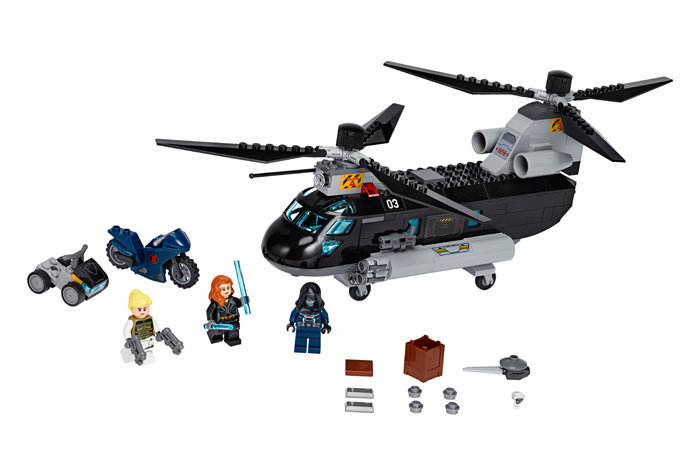 Конструктор LARI аналог Lego 76162 Погоня на вертолёте Чёрной вдовы