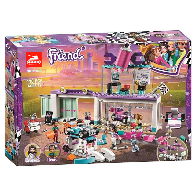 Конструктор аналог Lego Friends 41351 Мастерская по тюнингу автомобилей