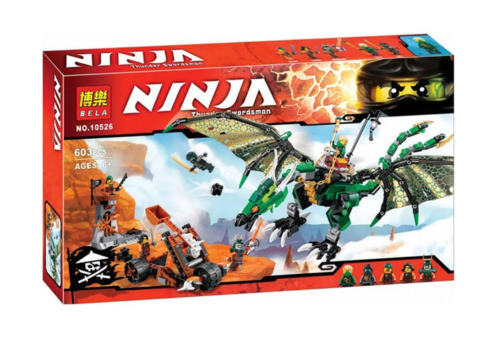 Конструктор BELA аналог LEGO 70593 Зелёный дракон