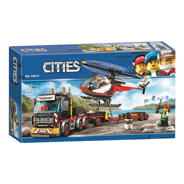 Конструктор BELA аналог Lego City 60183 Перевозчик вертолета