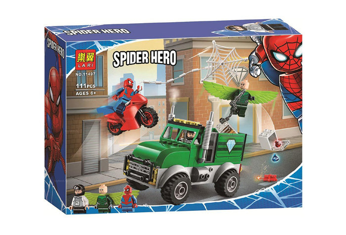 Конструктор LARI аналог Lego Marvel 76147 Ограбление Стервятника