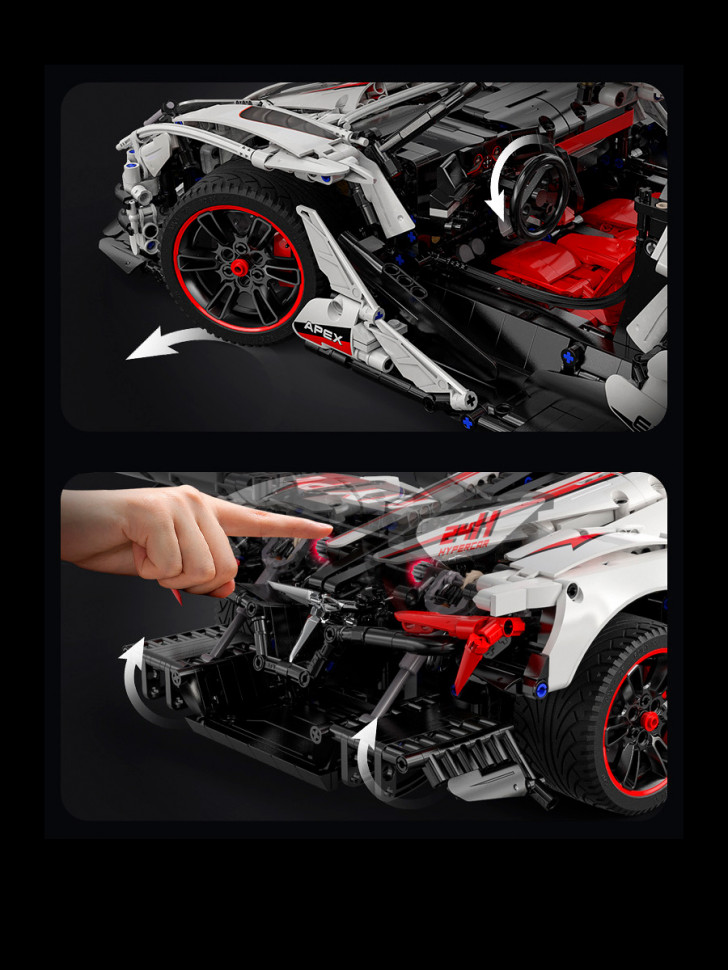 Конструктор CaDA Спорткар Apollo IE V12 Hypercar на радиоуправлении