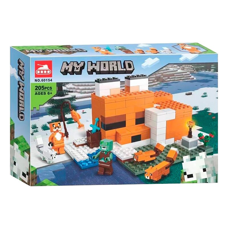 Конструктор аналог Lego Minecraft 21178 Лисья хижина