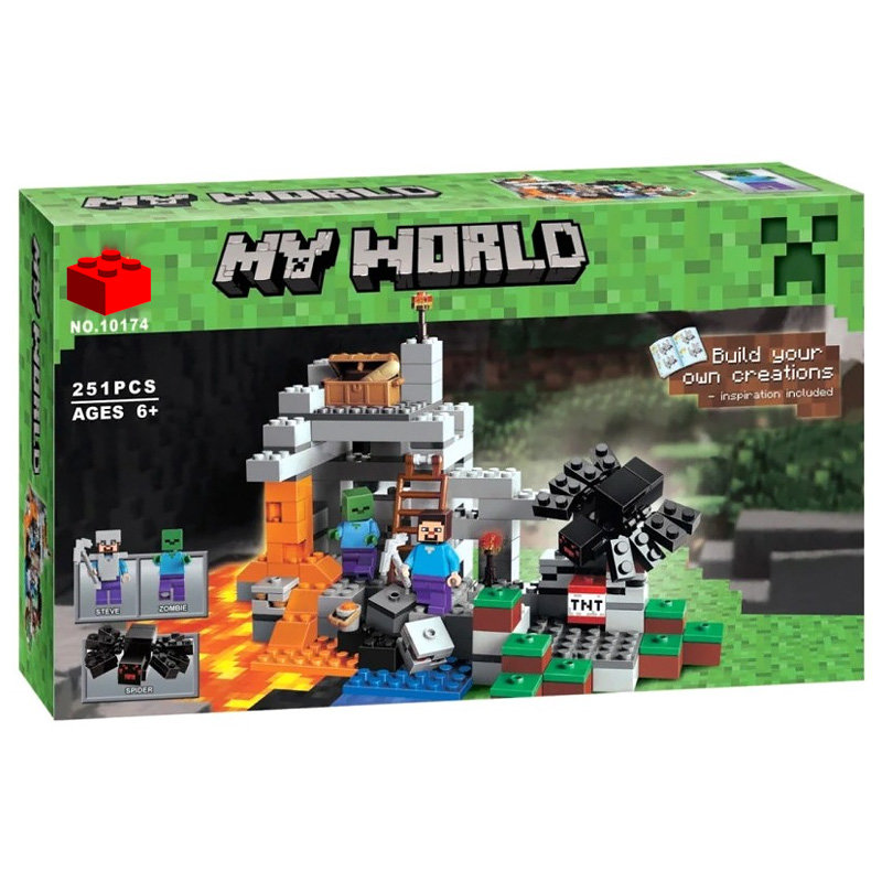 Конструктор BELA аналог Lego Minecraft 21113 Пещера