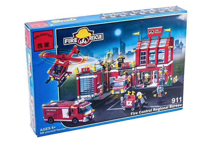 Конструктор Enlighten Brick Пожарная станция