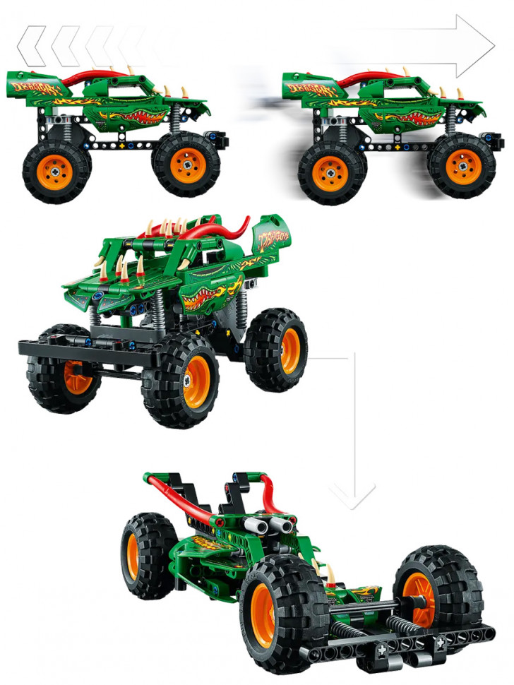 Конструктор аналог Лего Техник 42149 Monster Jam: Дракон