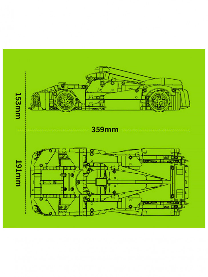 Конструктор Sembo Block Спорткар Peugeot Warrior