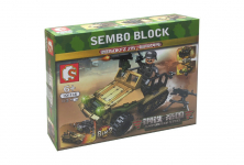 Конструктор Sembo Block Броневик с гусеницами
