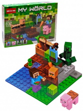 Конструктор JiSi Bricks Мир Майнкрафт: Арбузная ферма