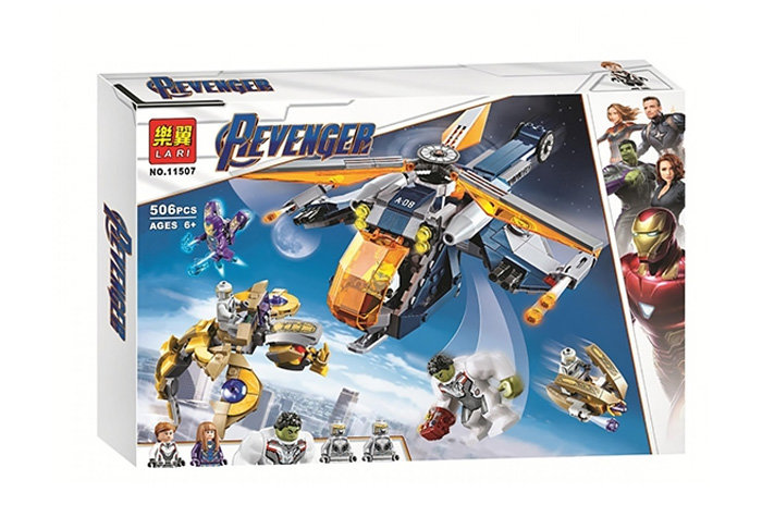 Конструктор LARI аналог Lego Marvel 76144 Мстители: Спасение Халка на вертолёте