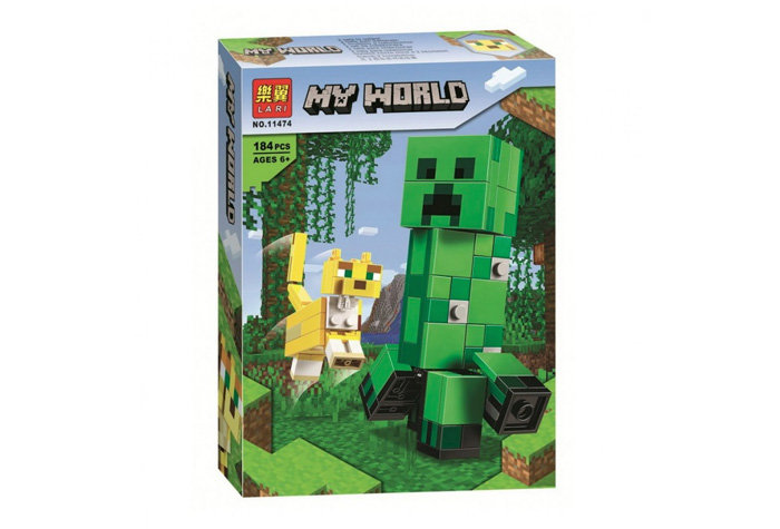 Конструктор LARI аналог LEGO 21156 Крипер и Оцелот