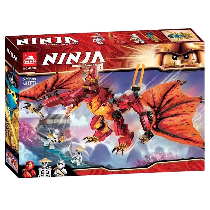Конструктор аналог Lego Ninjago 71753 Атака огненного дракона