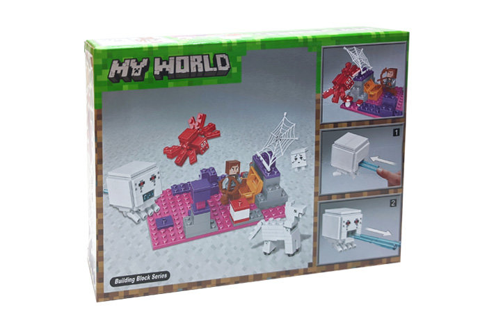 Конструктор BELA аналог Lego Minecraft Сражение с гастом