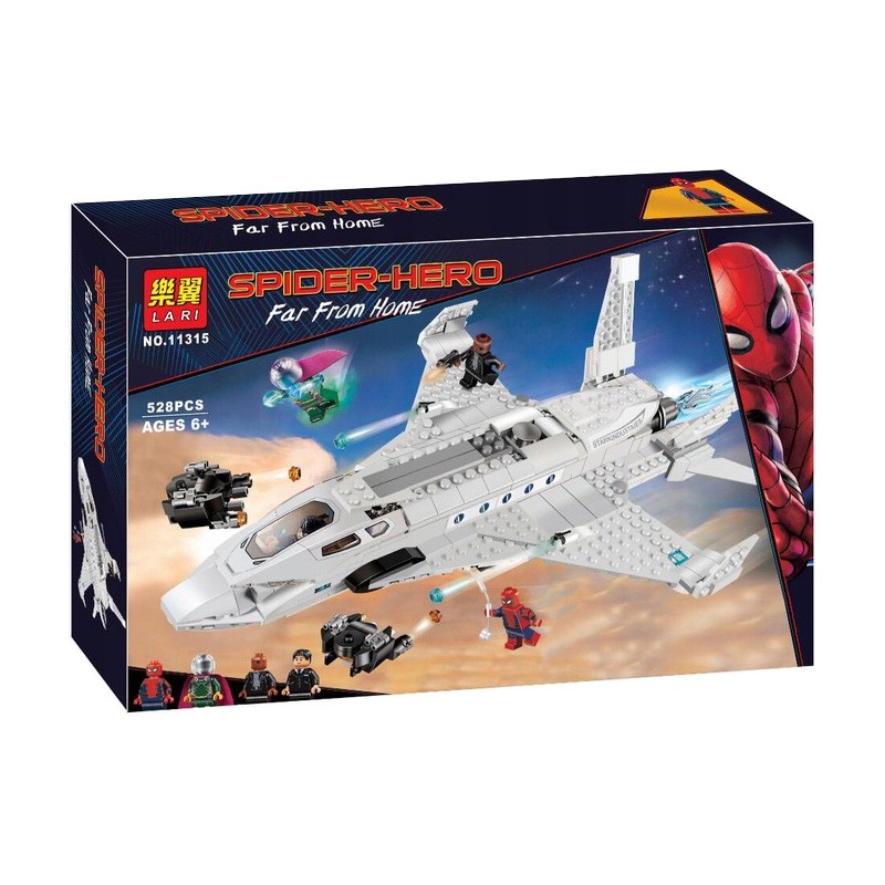 Конструктор LARI аналог LEGO 76130 Реактивный самолёт Старка и атака дрона