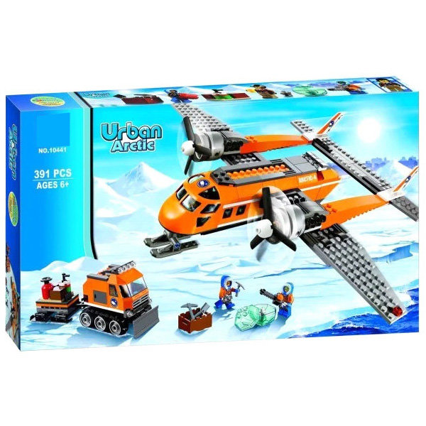 Конструктор BELA аналог Lego City 60064 Арктический грузовой самолёт
