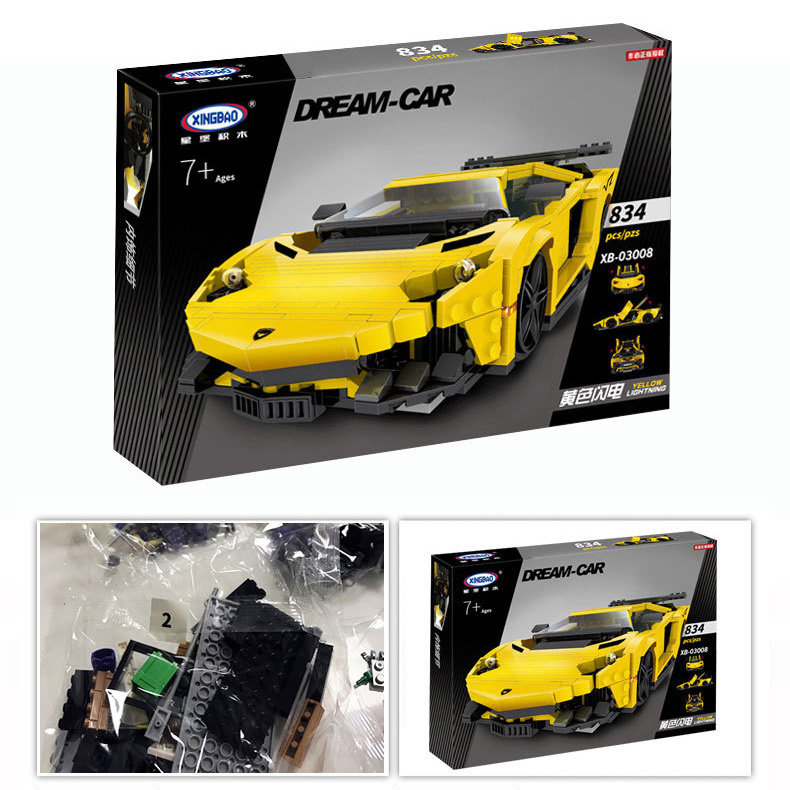 Конструктор Xingbao аналог Lego MOC 2695 Спорткар Lamborghini Aventador SuperVeloce