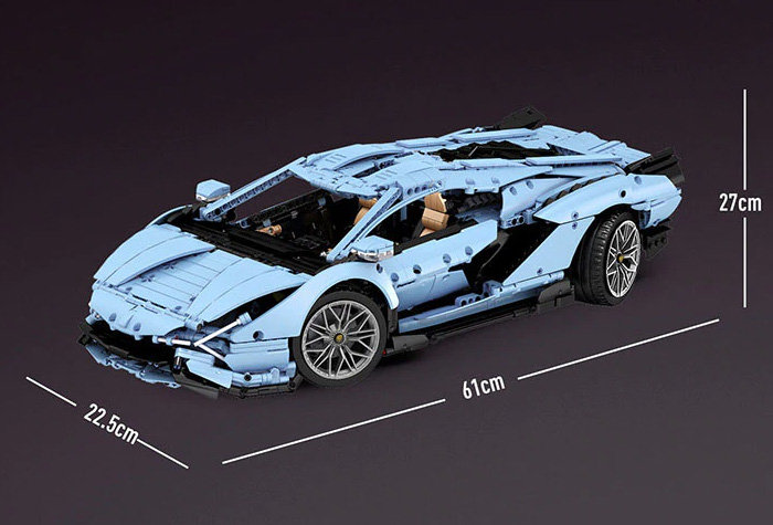 Конструктор Mould King Спорткар Lamborghini Sian FKP 37 (голубой) Manual Version