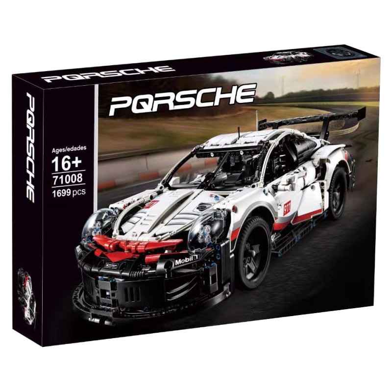 Конструктор Спорткар Porsche 911 RSR, серия Техник, 1699 деталей