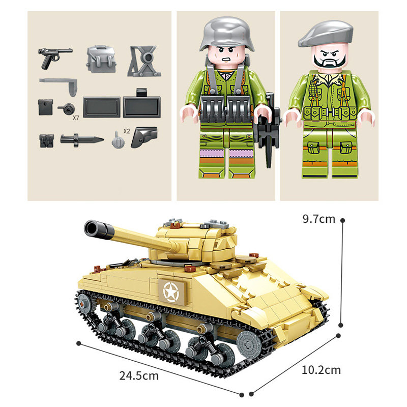 Конструктор KAZI Средний танк M4 Sherman