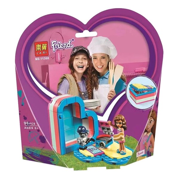 Конструктор LARI аналог Lego Friends 41387 Летняя шкатулка-сердечко для Оливии