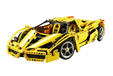 Конструктор Decool аналог Lego Technic Жёлтый спорткар Enzo Ferrari 1:10