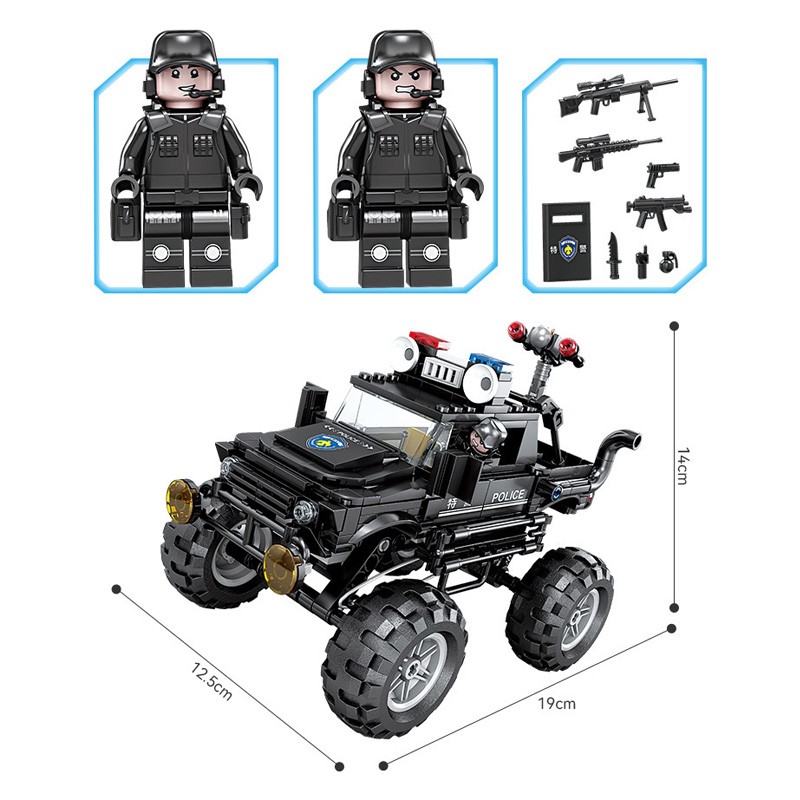 Конструктор KAZI Спецотряд SWAT: Монстр-трак