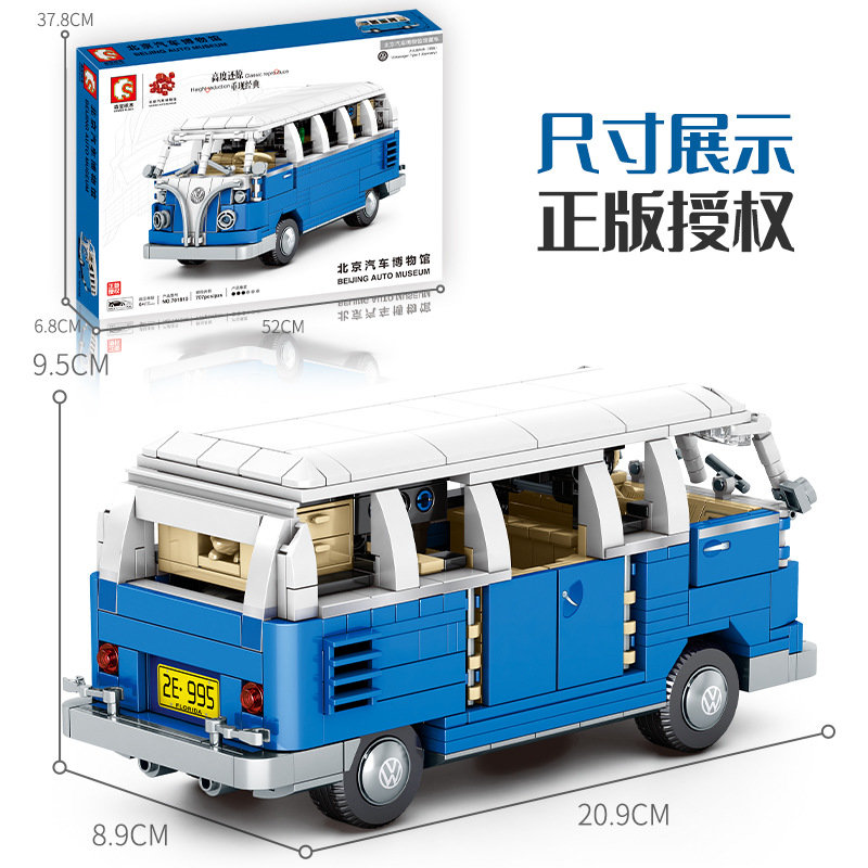 Конструктор Sembo Block Пекинский автомузей: Volkswagen Transporter T1