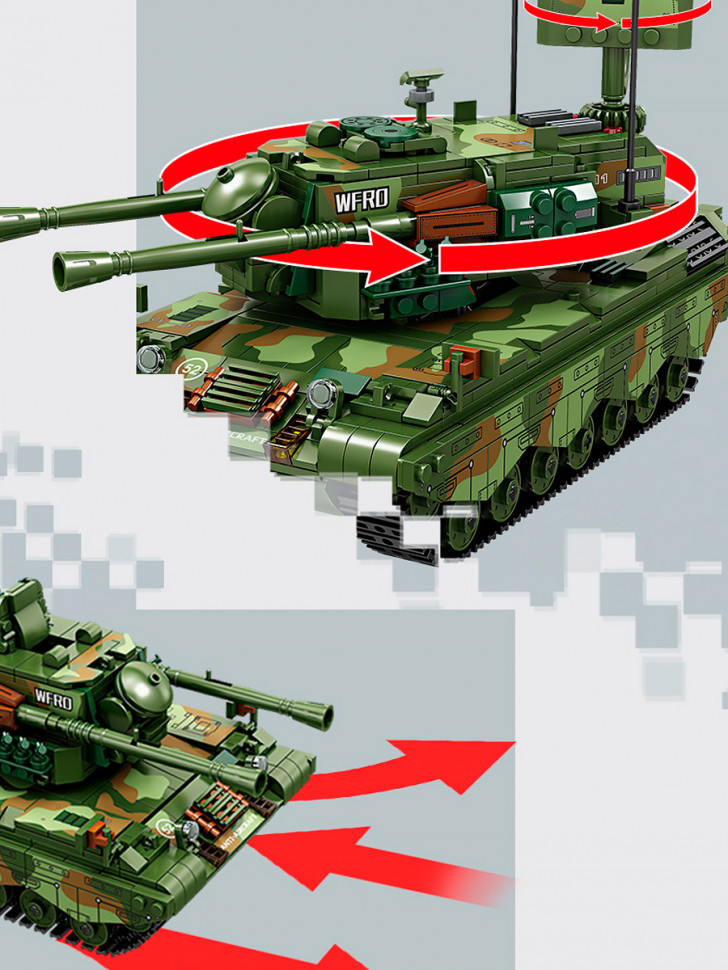 Конструктор KAZI Зенитная самоходная установка Gepard на радиоуправлении