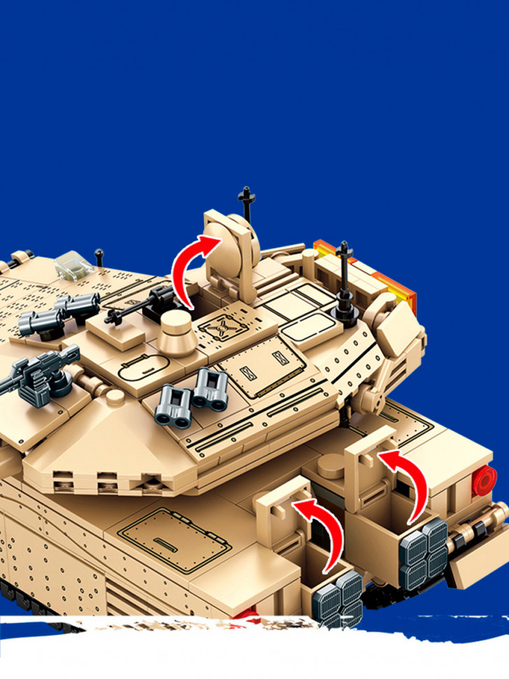 Конструктор Sembo Block Основной боевой танк Merkava (2 в 1)
