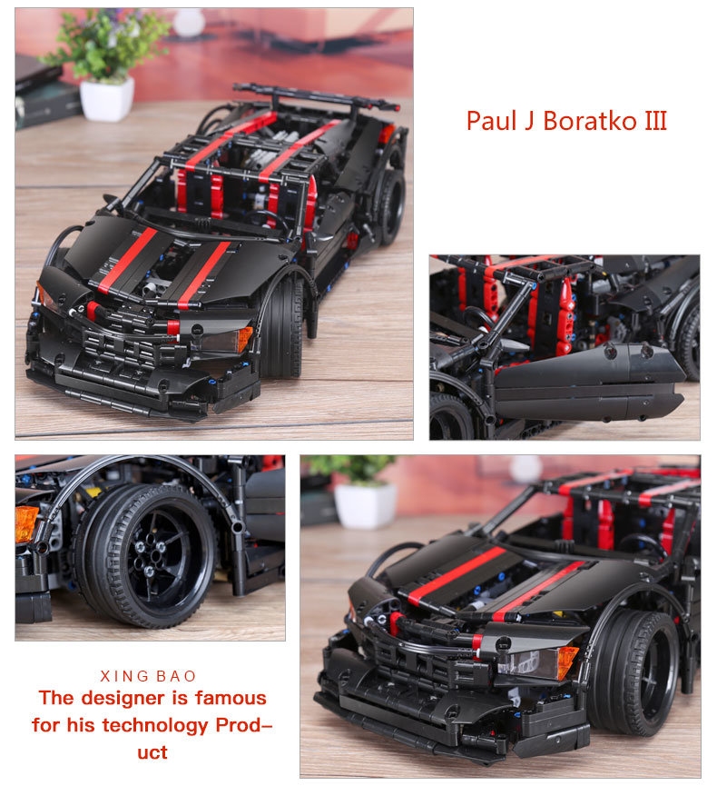 Конструктор Xingbao аналог Lego MOC 3260 Muscle Car Ассасин X19